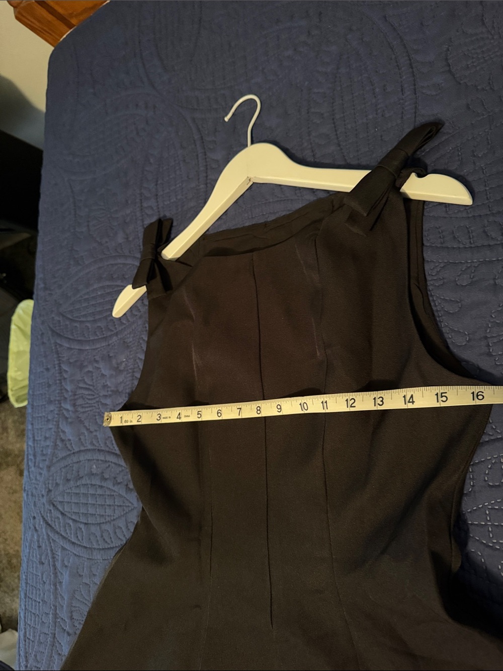 Classic Black Sleeveless A-Line Dress With Bow-tie Should Details - Picture 9 of 12